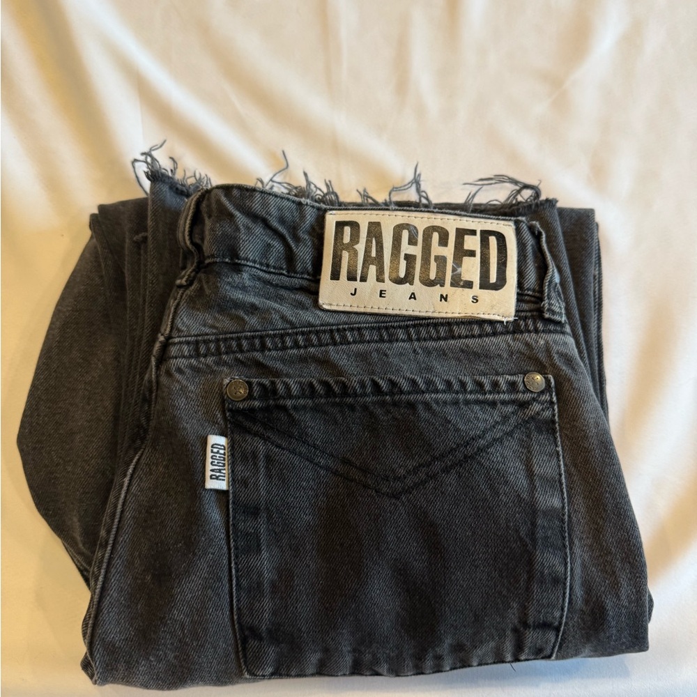 Women’s Ragged Jeans Black Denim Jeans 30x29‎